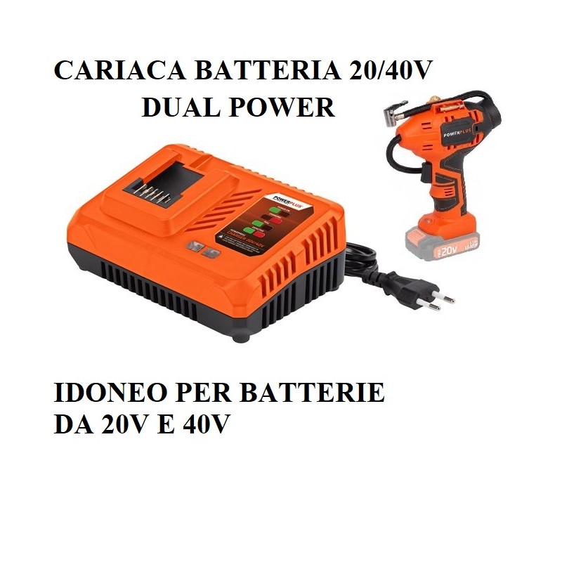 compressore portatile a batteria Litio 20v 1,5Ah con manometro digitale  dual power powdp7020